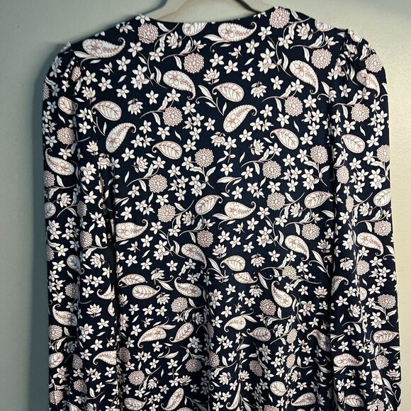 Boden Easy Fixed Wrap Jersey Dress French Navy, Flower Garden Size 8 - Picture 3 of 8